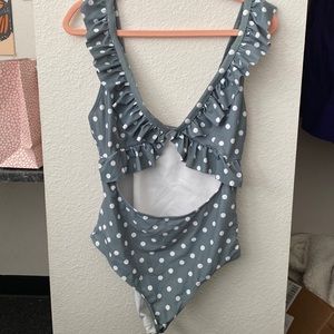 polka dot bathing suit